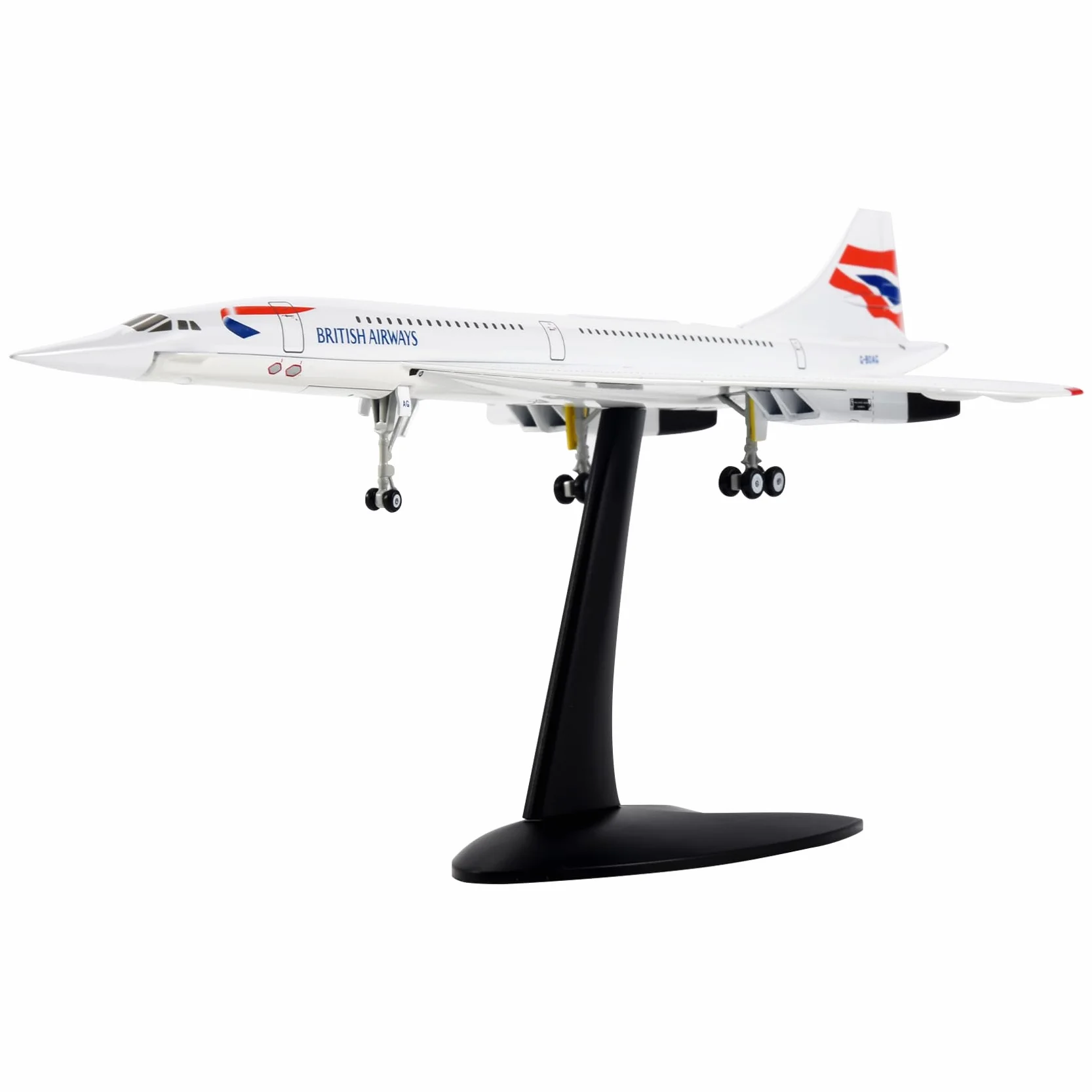 1/200 Concorde Suono Passeggero Aereo Air British Airway Modello per la Collezione Display
