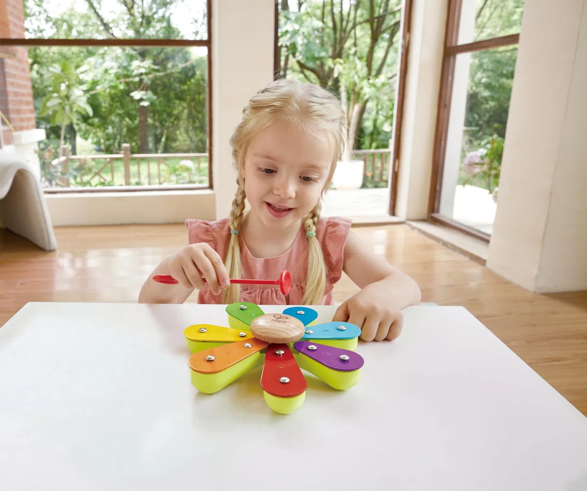 Hape La Mia Prima Band - Set di Strumenti Musicali in Legno per Bambini - Percussioni Ispirate alla Natura