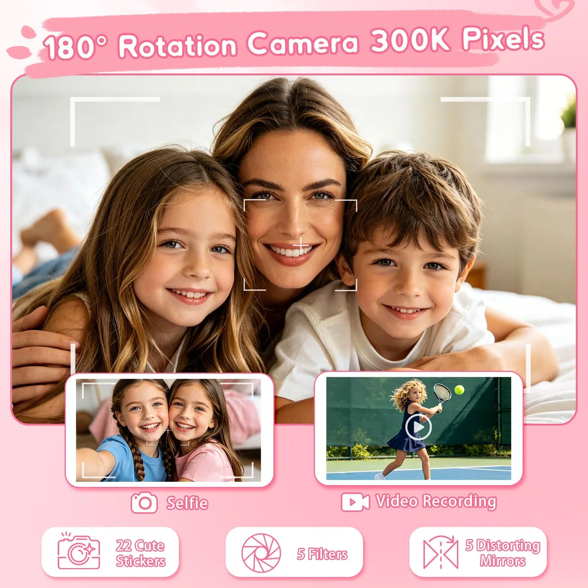 Telefono Giocattolo per Bambini, Macchina Fotografica, Regalo Bambina 3 4 5 6 7 8 Anni, Cellulare per Bambini, Unicorno Telefoni Educativi Finto per Bambina, Regali di Compleanno e Natale per Ragazze