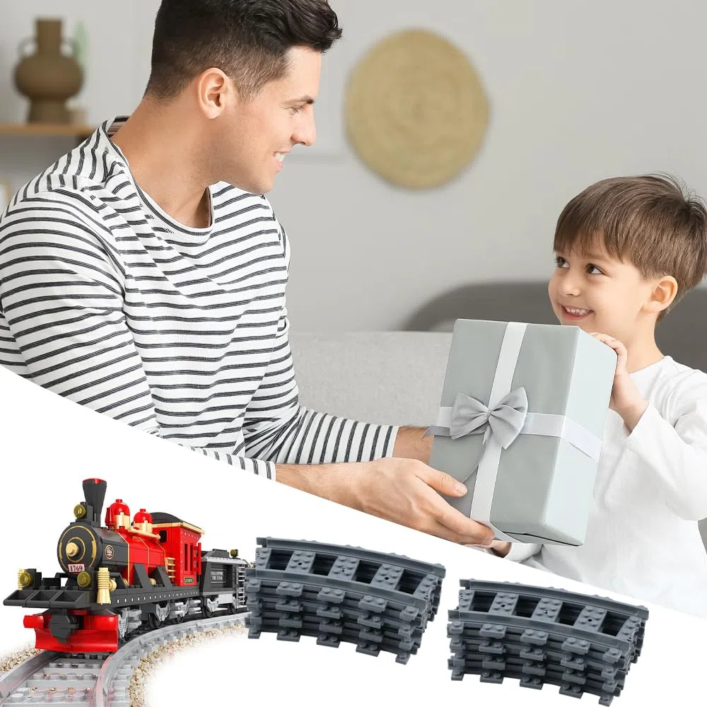 57pezzi City Set di Binari, City Binari City Scambi Binari dei Blocchi di Costruzione della Città Idee Regalo per Ragazzi, Ragazze e Bambini