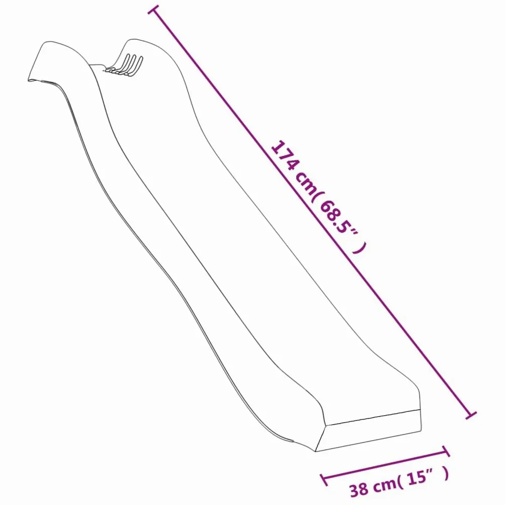 vidaXL Scivolo per Bambini Blu 174x38 cm in Polipropilene