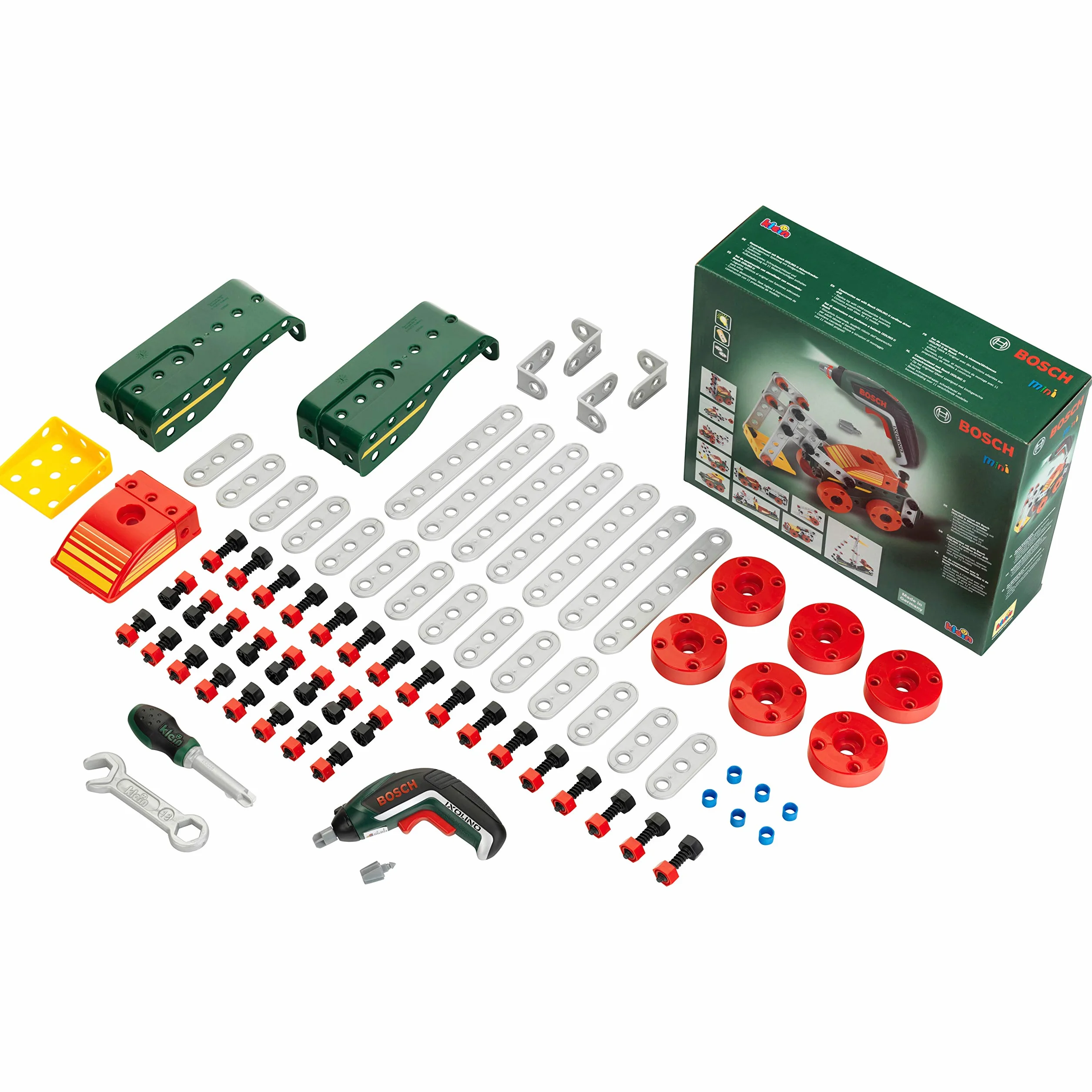 Theo Klein 8497 Set da Costruzione Multi-Tech con Ixolino Bosch, 107 Pezzi da Costruzione, Ixolino a batterie con Luce e Suono, 32 x 27 x 9,5 cm, Giocattolo per Bambini a Partire dai 3 Anni di età
