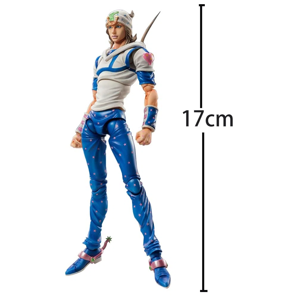 Johnny Joestar Action Figure - Anime JJBA Figura Articolazioni Mobili Modello con Accessori PVC Johnny Joestar Super Action Statue 17 cm (bianco)