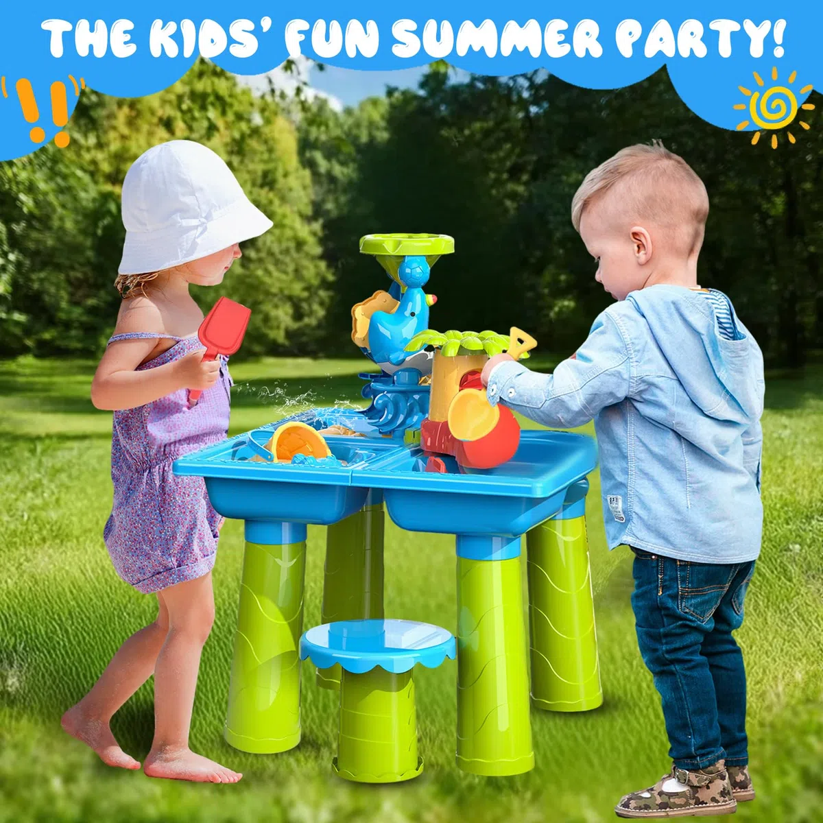Diealles Shine Tavolo Acqua Bambini, Versatile Tavolo Gioco Acqua Bambini, Esterno Tavolo Sabbia e Acqua per Bambini