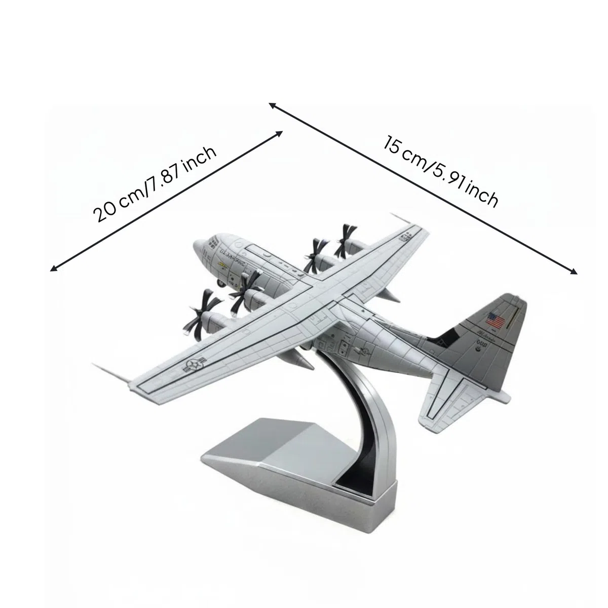 Qianly Modellino C-130J Super Aereo da Trasporto Tattico Statico modellino130J 1:200 Regalo Perfetto Modello Giant:200 per Appassionati di Aviazione