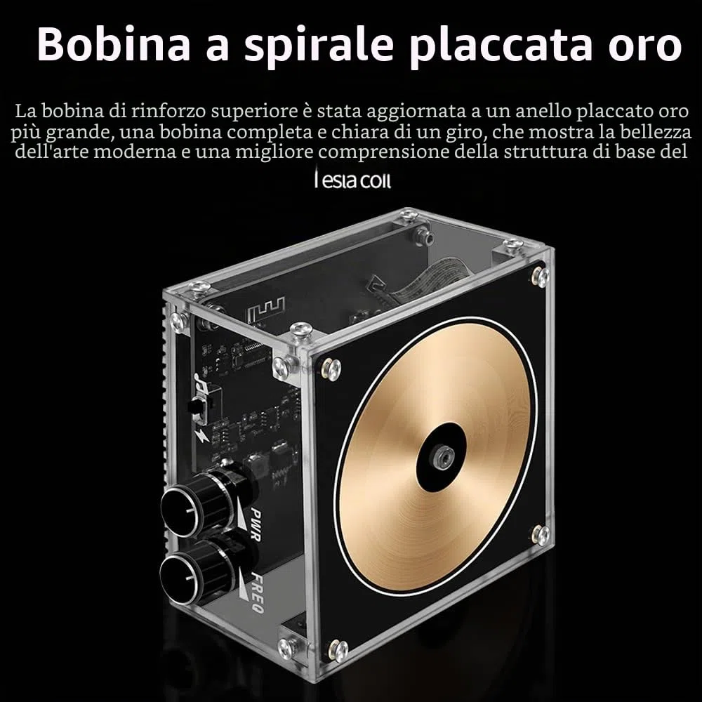 Weytoll bobina di Tesl, versione BT, modello alimentato senza fini, arco elettrico lungo 10 cm, con funzione musicale