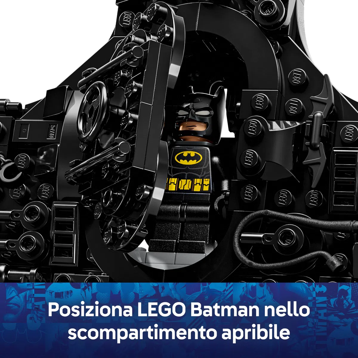 LEGO DC Logo di Batman - Giocattolo da Supereroi con 2 Minifigure da Collezione - Decorazione da Parete 3D Fai da Te o da Camera da Letto - Idea Regalo per Bambini da 12 Anni Fan del Film - 76330