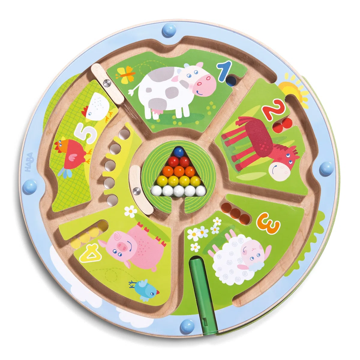 HABA 301473 – Gioco Magnetico con i Numeri | Giocattolo splendidamente Illustrato per Neonati e Bambini Piccoli a Partire dai 2 Anni | Gioco educativo in Legno