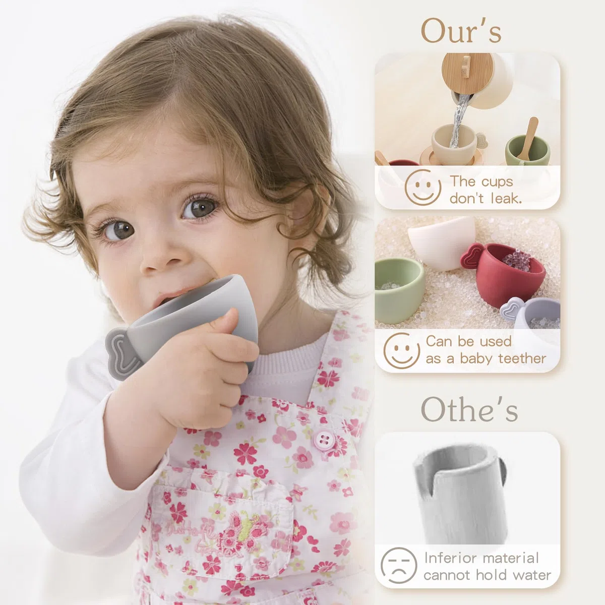 OESSUF Set da tè per bambini in legno per bambine e ragazzi, accessori da cucina giocattolo lavabile in lavastoviglie, set da tè per bambini, ideale come regalo di Natale e compleanno