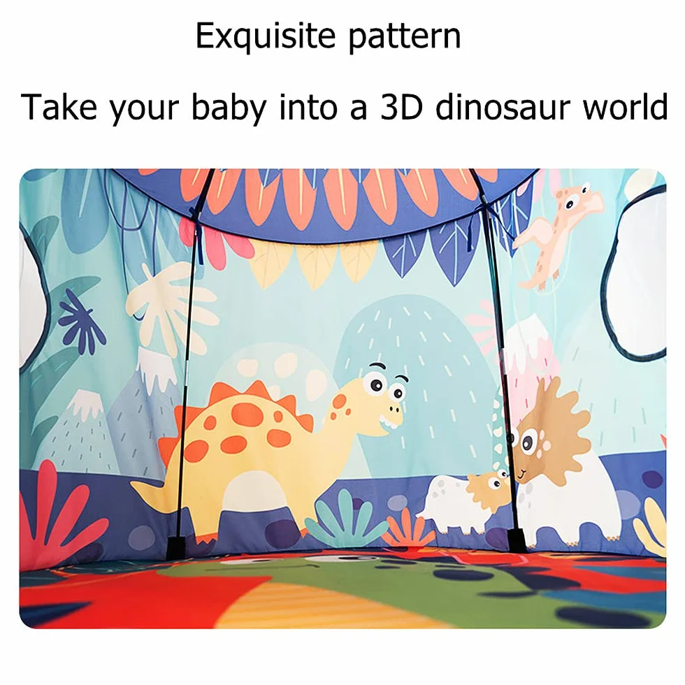 tenda da gioco per bambini,capanna con drago, casetta per interni e esterni, con borsa per il trasporto (con anello in plastica)