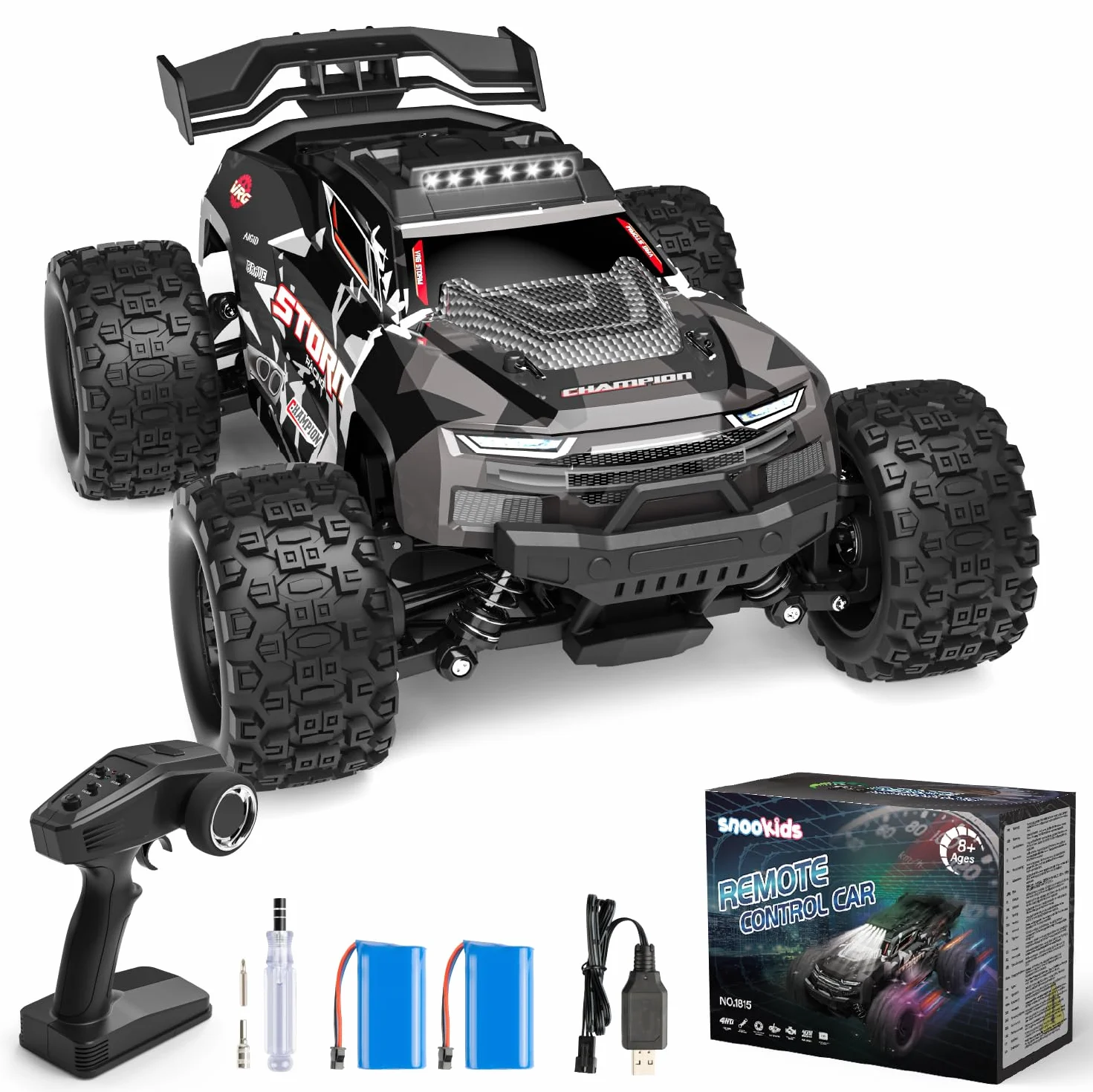 snookids Macchina Telecomandata - 2,4 GHz RC Car Veicolo Fuoristrada ad Alta Velocità 40 km/h 1:18, 4WD All Terrain Radiocomando Crawlers Regali di Giocattoli per Bambini Adulto