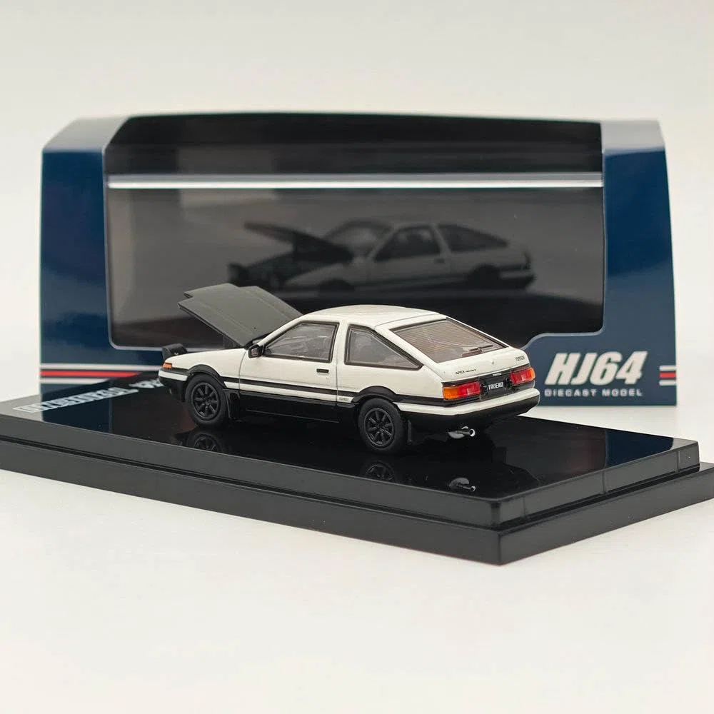Hobby Japan 1/64 per Sprinter Trueno GT APEX (AE86) JDM Style con cofano in carbonio bianco HJ641052BWB Diecast Model Car Collection Auto Toys Gift