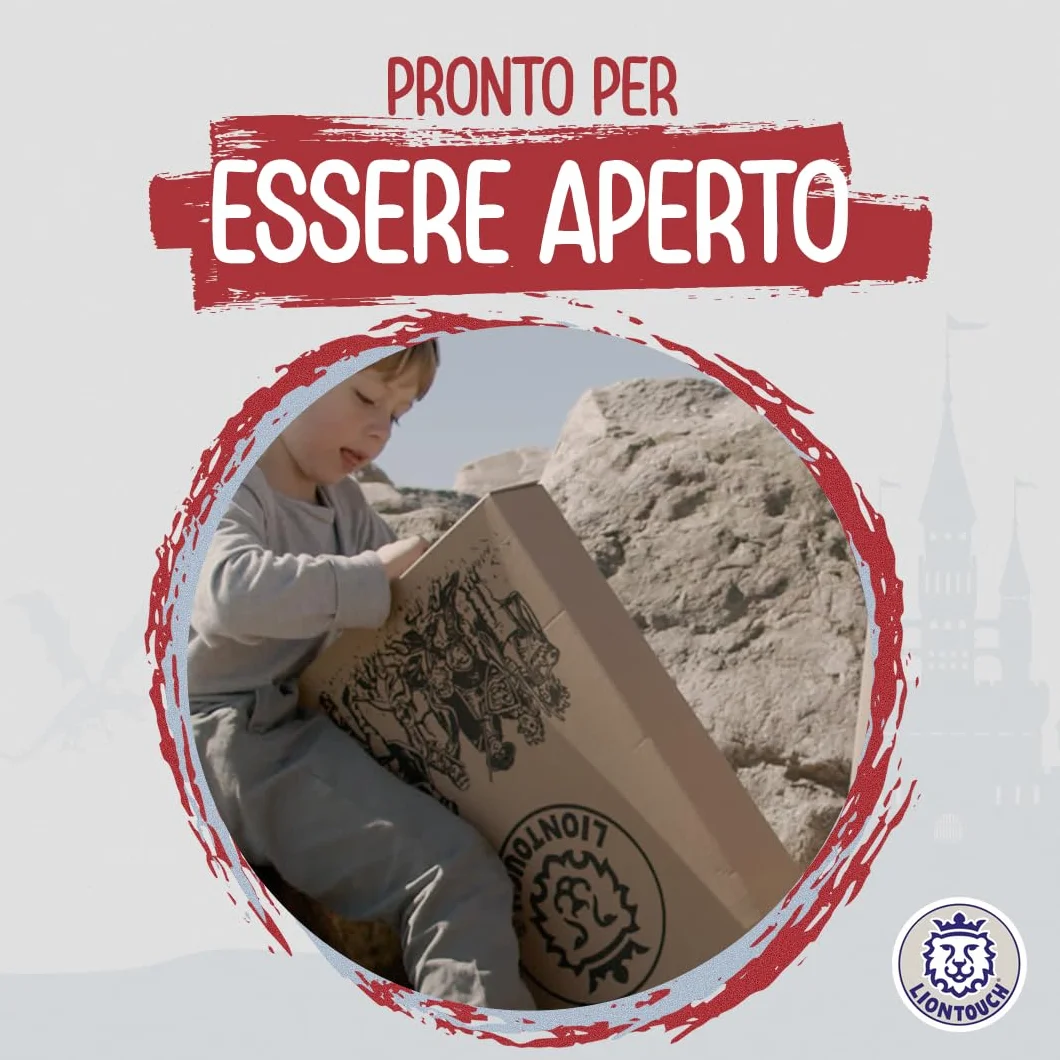 Liontouch - Spada e Scudo Cavaliere di Malta - Età 3-8 Anni | Set Medievale in Sicura Gommapiuma con Classica Croce Rossa per Giochi di Ruolo | Armi e Accessori Giocattolo per Travestimenti da Ragazzo