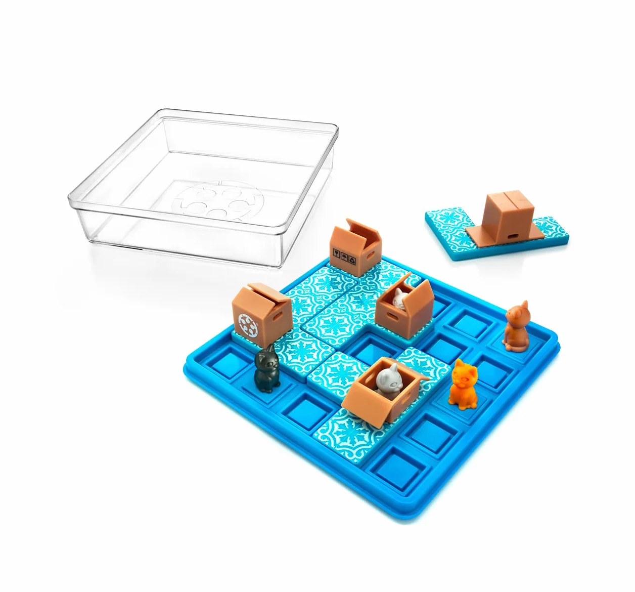 SmartGames - Gatti e scatole, gioco di puzzle con 60 sfide, oltre 7 anni