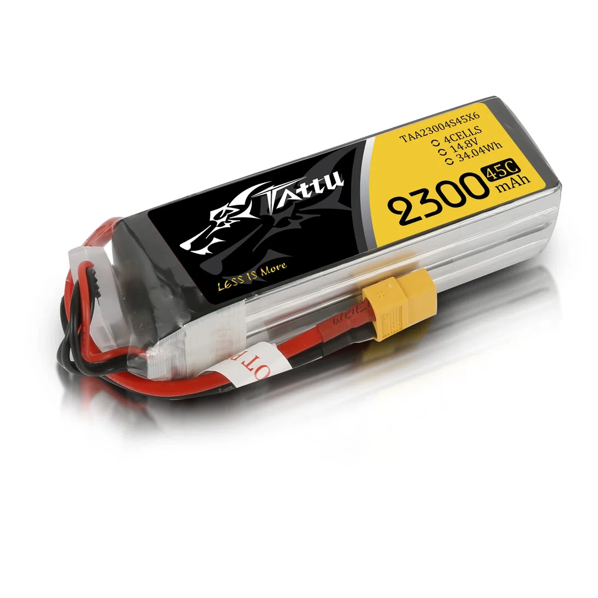 Tattu 4S Lipo Batteria 14.8V 2300mAh 45C Custodia morbida Batterie con connettore XT60 Spina per Droni da corsa FPV RC Helicopter RC Airplane RC Hobby
