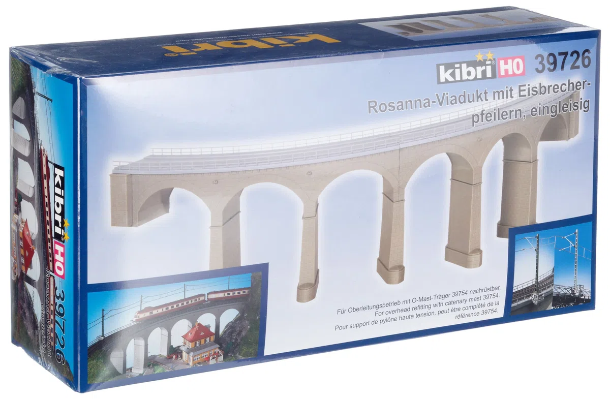 Kibri 39726 – H0 Rosanna viadotto eingleisig con rompighiaccio Pilastri