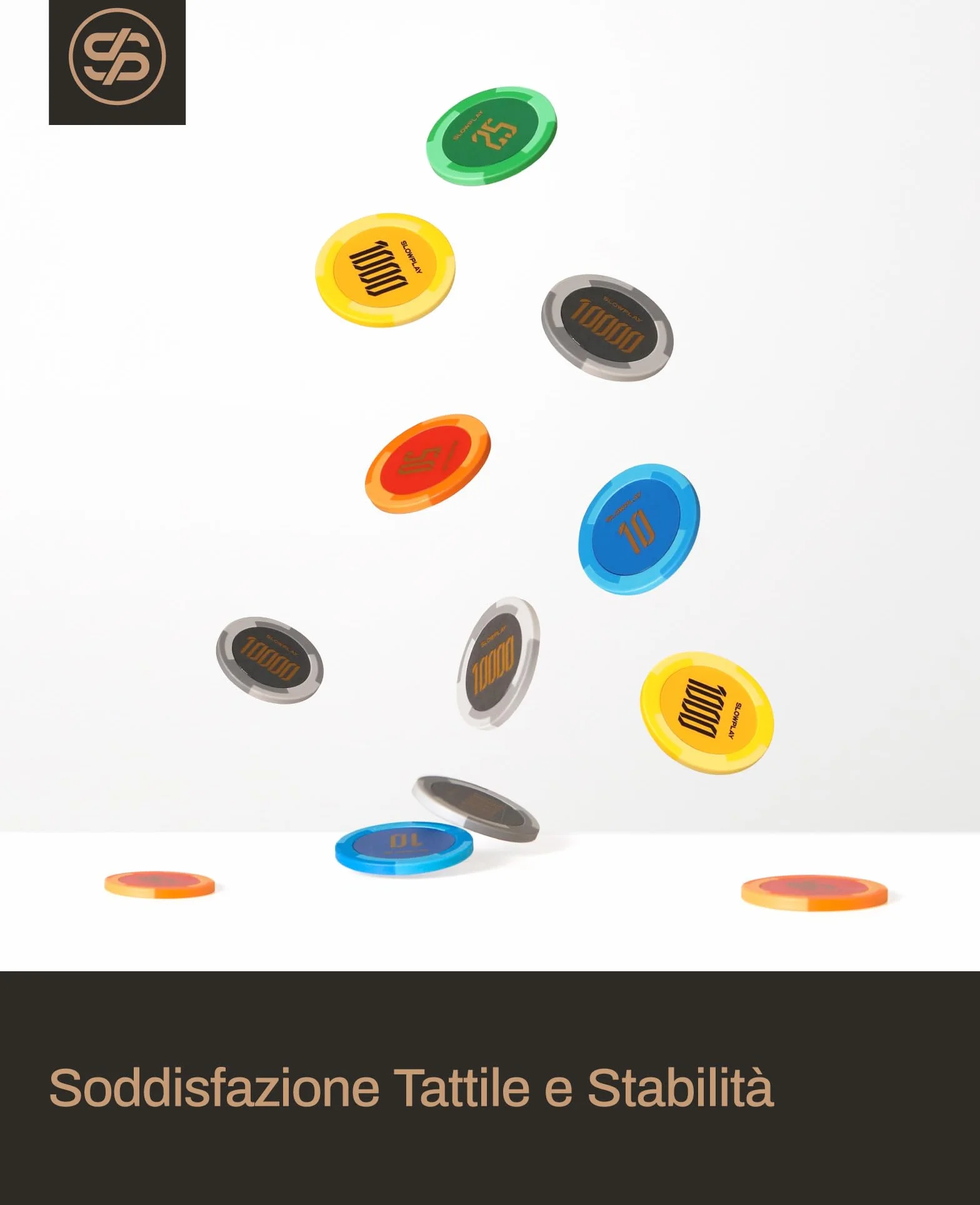 SLOWPLAY Godel Fiches da Poker in Argilla | 50 Pezzi di Fiches da Poker Texas Holdem, 14g Fiches da Poker [con Valore] | Squisita fattura e Design (Nero)