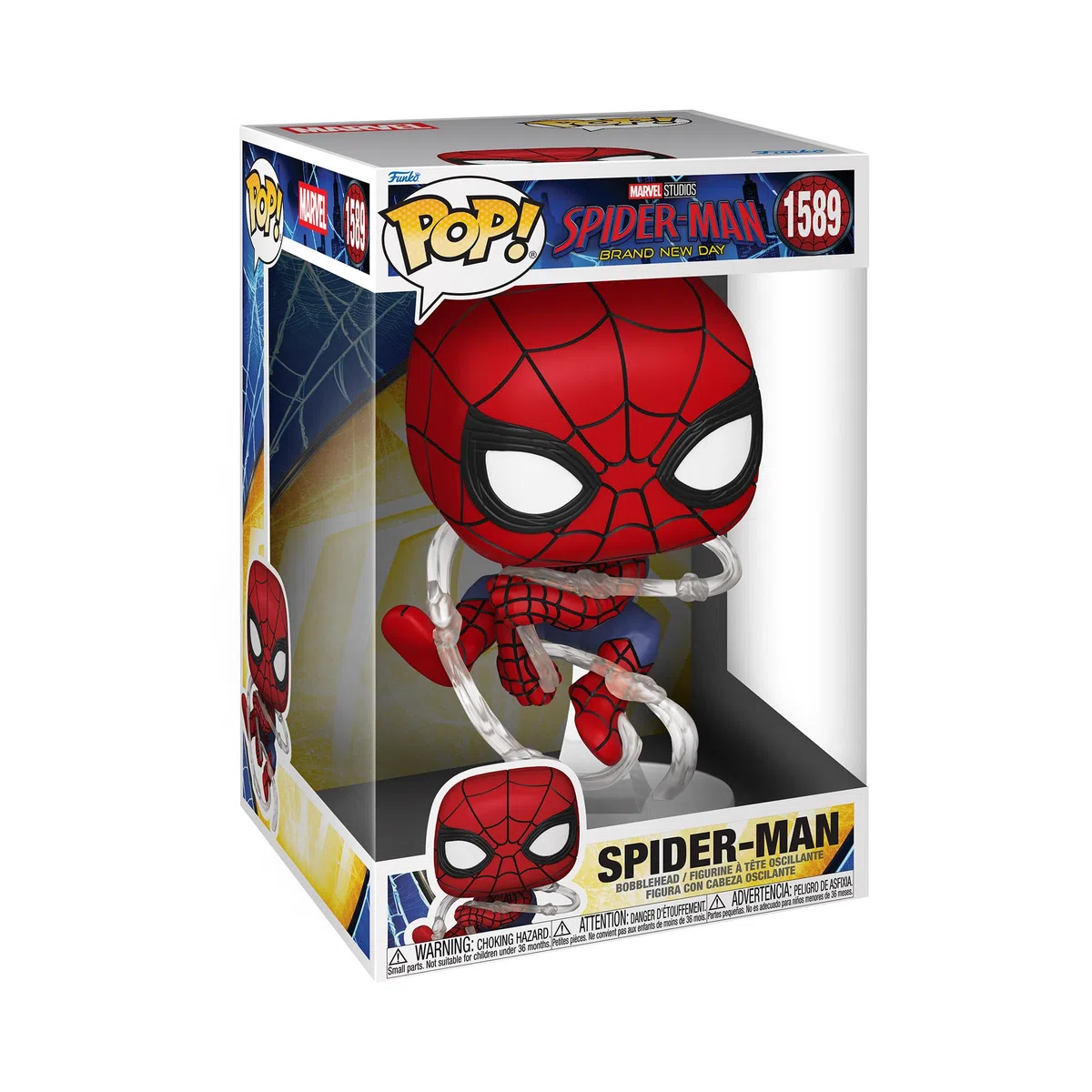 Funko POP! Jumbo: Marvel - Spider-Man Brand New Day - Spider-Man - Figura in vinile da collezione - Idea regalo - Prodotto ufficiale - Giocattoli per bambini e adulti