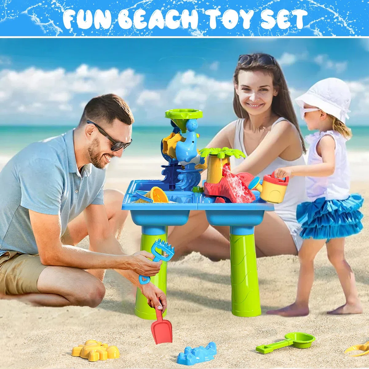 Diealles Shine Tavolo Acqua Bambini, Versatile Tavolo Gioco Acqua Bambini, Esterno Tavolo Sabbia e Acqua per Bambini