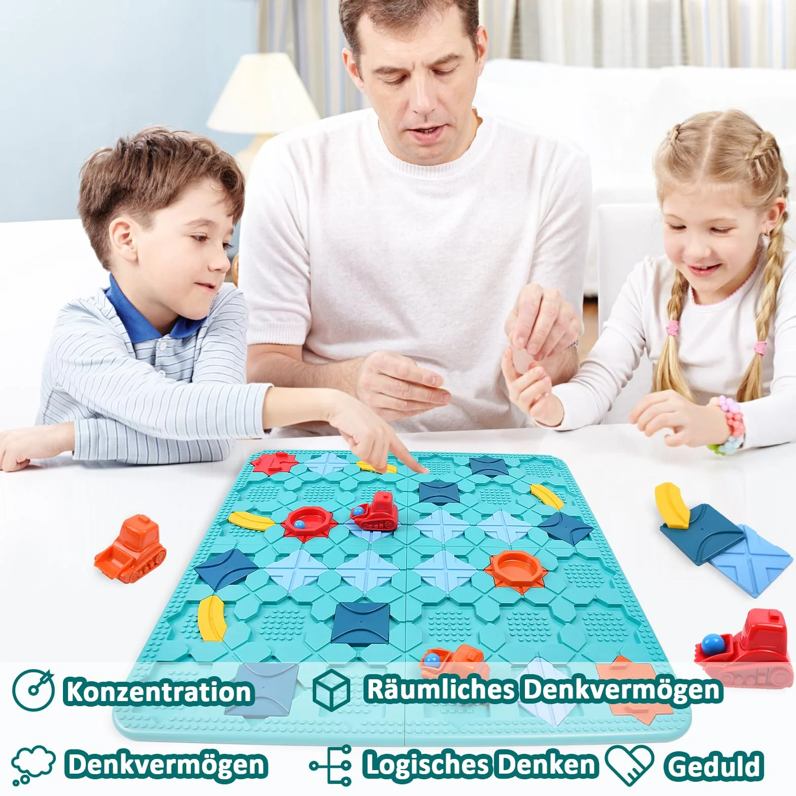 Herenear Labirinto di Costruzioni Stradali, Gioco di Costruzione di Strade Logiche, Logico Puzzle Labirinto Costruttore, Puzzle Rompicapo Labirinto di Giunzioni Stradali per Bambini