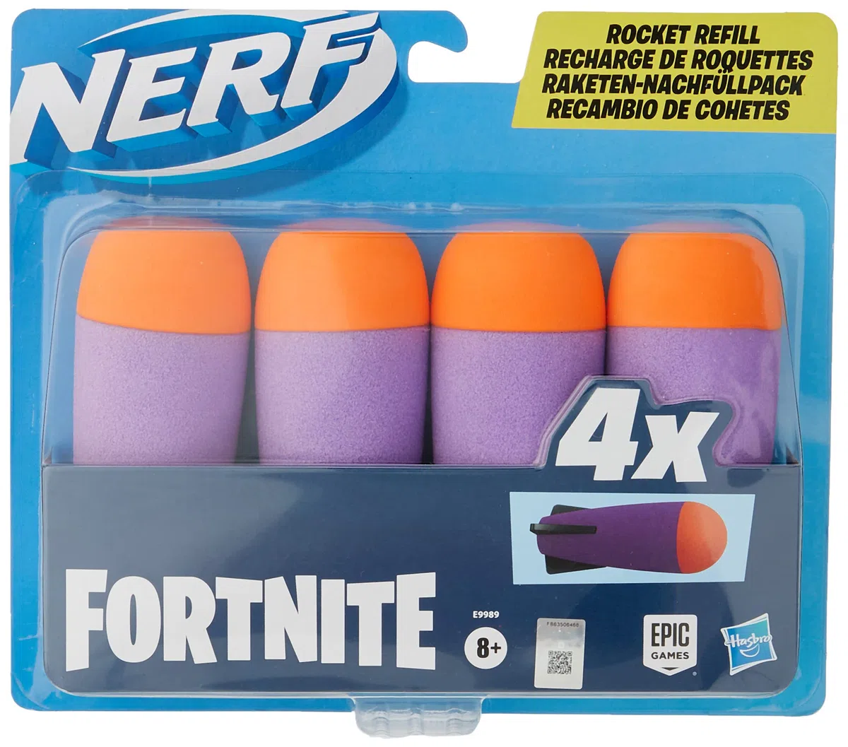 Nerf Fortnite - 4 Dardi (ricarica per blaster Fortnite).