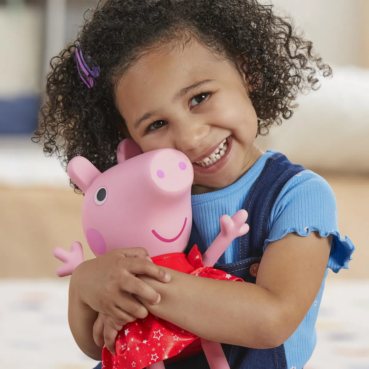 Peppa Pig Habro, Bambola Musicale di Peppa Festa tra le Pozzanghere Fangose, Action Figure del Personaggio in Plastica, Giochi per Bambini e Bambine da 3 Anni