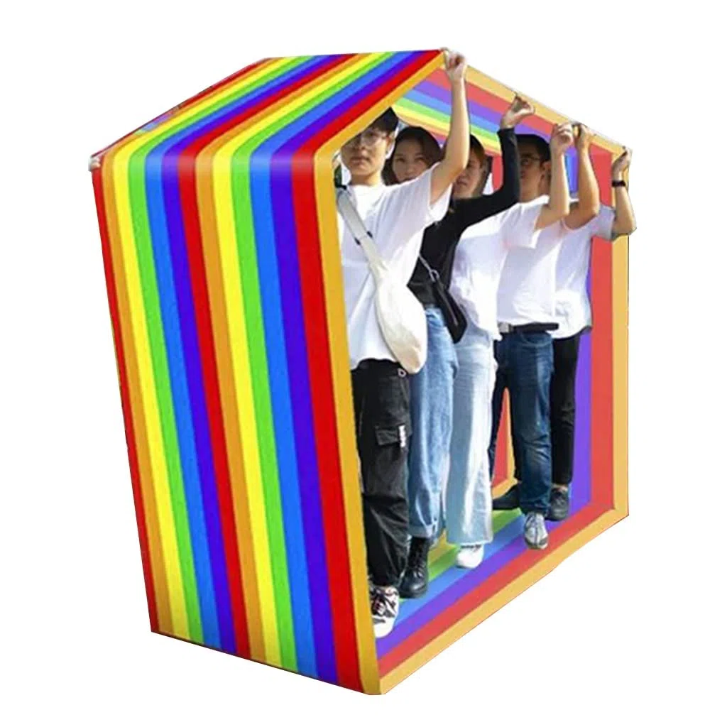 Gioco da Giardino Tappetino da Corsa per Gioco di Squadra da Prato All'aperto, Tappetino da Corsa Arcobaleno per Bambini Adulti Divertenti, Attrezzatura per Giochi di Team Building