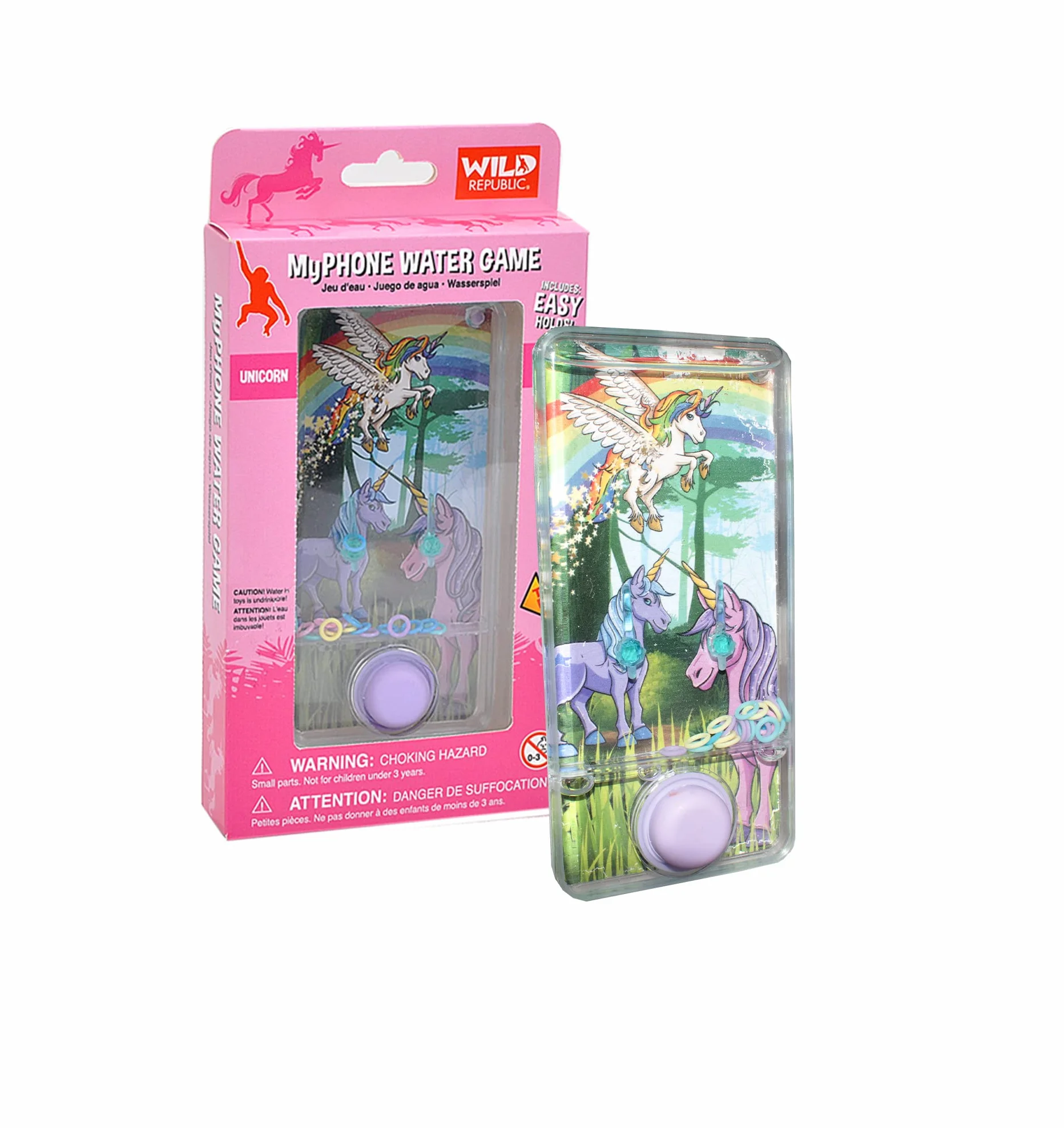 Wild Republic MyPhone Unicorno, telefono e gioco per bambini, telefonino con gioco d'acqua, giocattolo da viaggio, ottimo per giocare autonomamente per ore