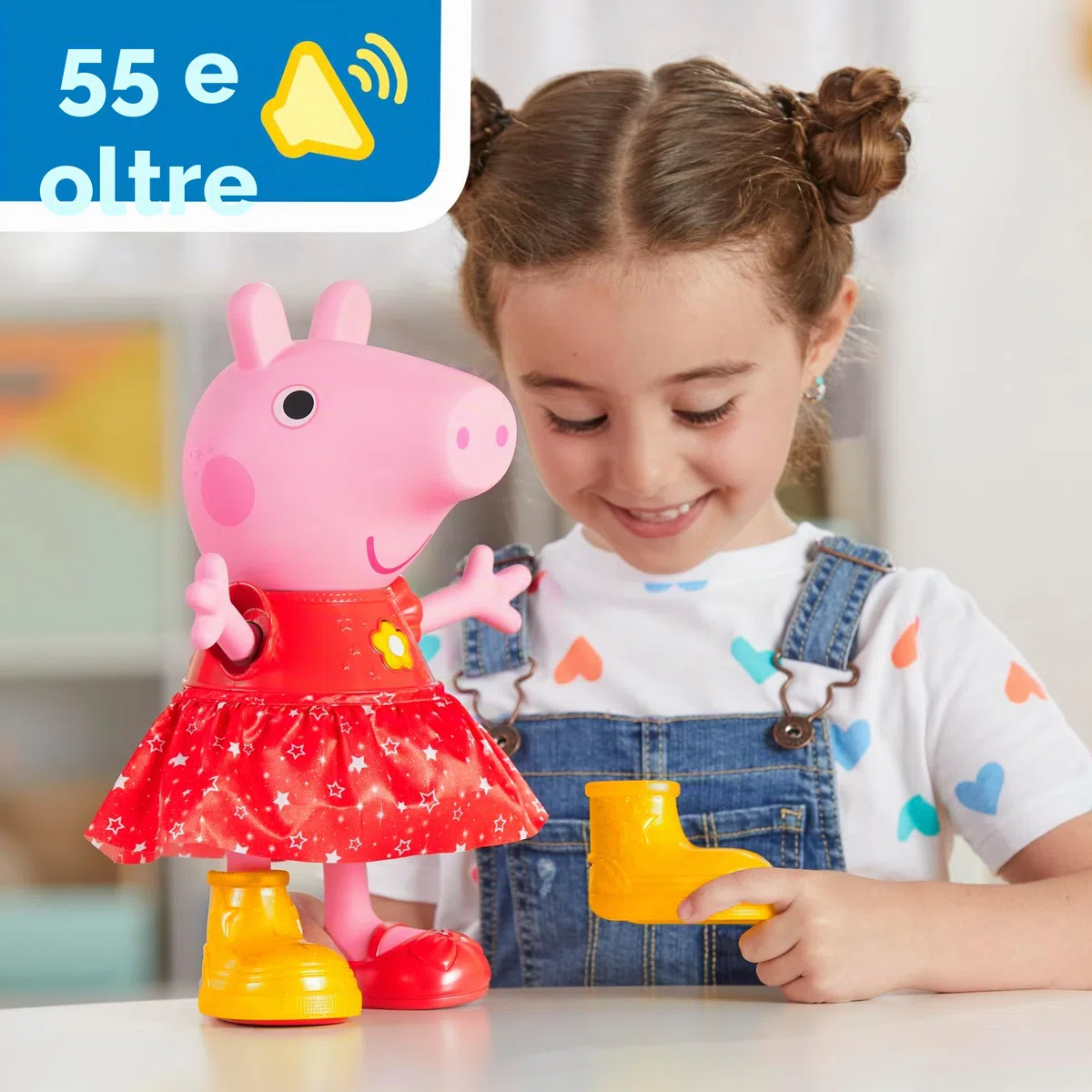 Peppa Pig Habro, Bambola Musicale di Peppa Festa tra le Pozzanghere Fangose, Action Figure del Personaggio in Plastica, Giochi per Bambini e Bambine da 3 Anni