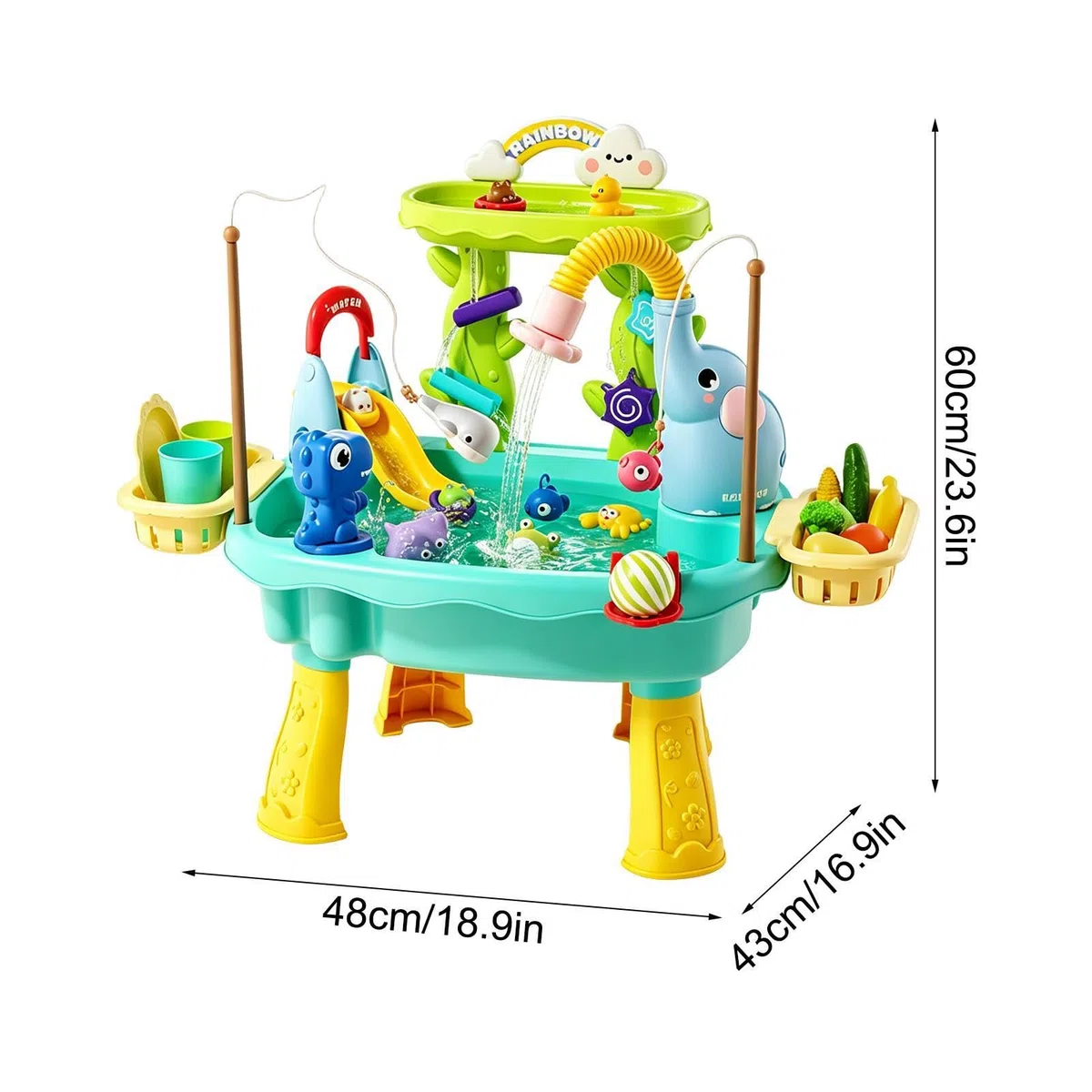 Tavolo Acqua Per Bambini - Tavolo Da Gioco D'acqua A 2 Strati - Giochi Sensoriali Estivi Di Attività - Per Bambini Prescolari, Cortile, Giardino, Spiaggia, Campeggio, Asilo, Bagno, Sala Giochi