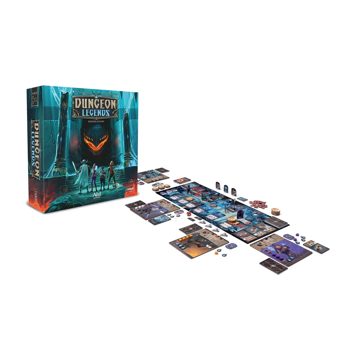 Asmodee Dungeon Legends, Gioco da Tavolo, 10+anni, 1-4 Giocatori, Edizione in Italiano