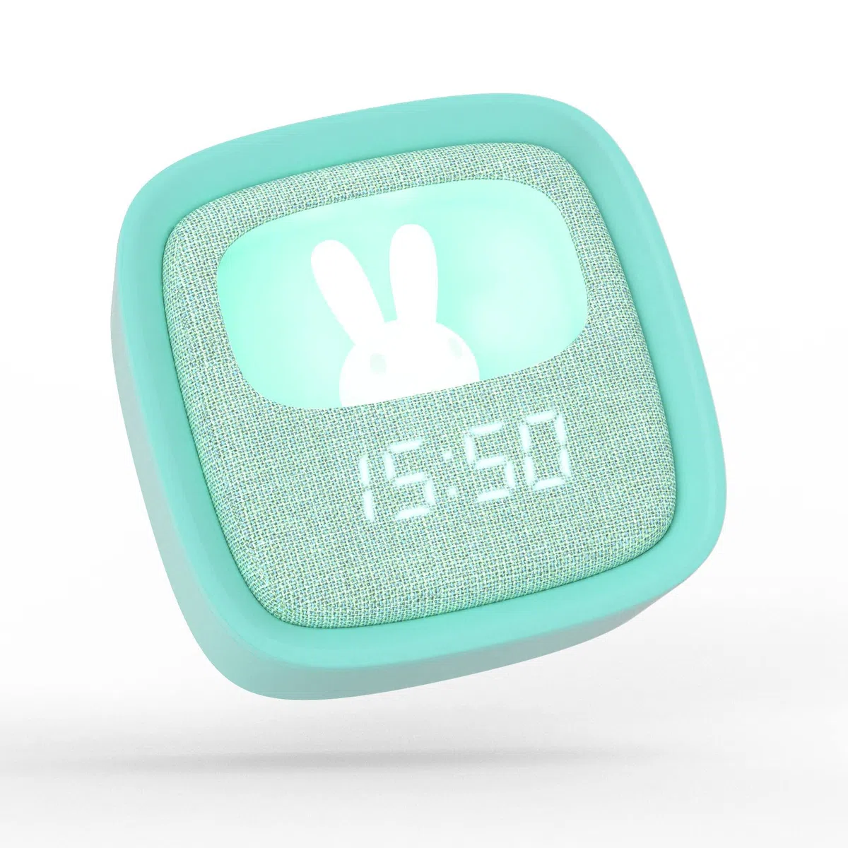 Sveglia Digitale per Bambini e Lampada Billy Clock con Coniglietto Soft Touch - Sveglia Comodino con Data, Ora e 3 Allarmi - Luminosità Regolabile - Blu - MOB