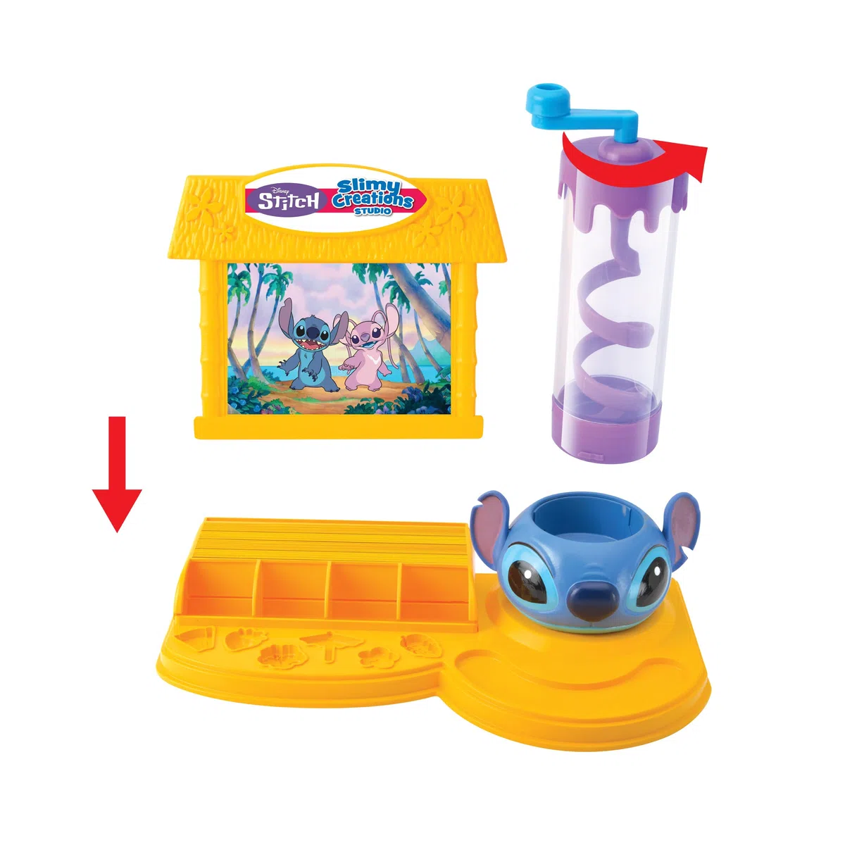 Lexibook, Disney Stitch, Studio Creazione di Slime, Bianco Rosa Blu Giallo, CRSLIM51D