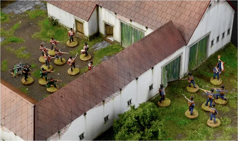 Italeri 6197 Waterloo 1815 - La Haye Sainte, scala 1:72, plastic model kit, modello in plastica da montare, modellismo, battle set, diorama, Multicolore