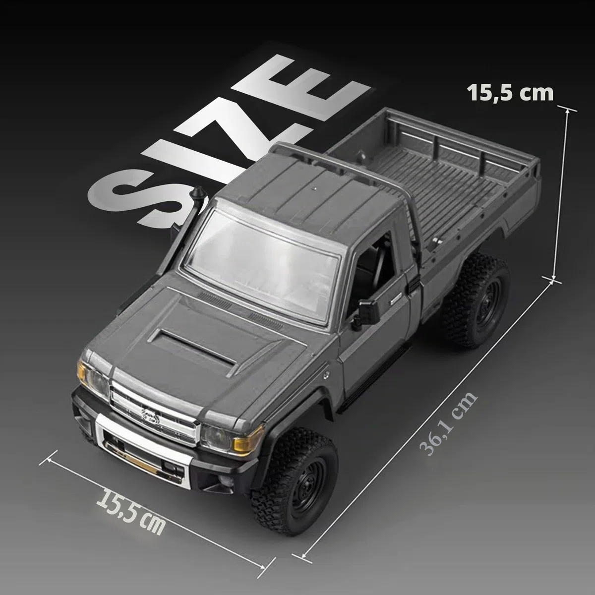 ARRIS MN-82P RTR RC Truck LC79 4x4 Off Road Vehicle 2.4 GHz RC Rock Crawler con Luci LED, Batteria 7.4V 1200mAh per Hobby (Argento)