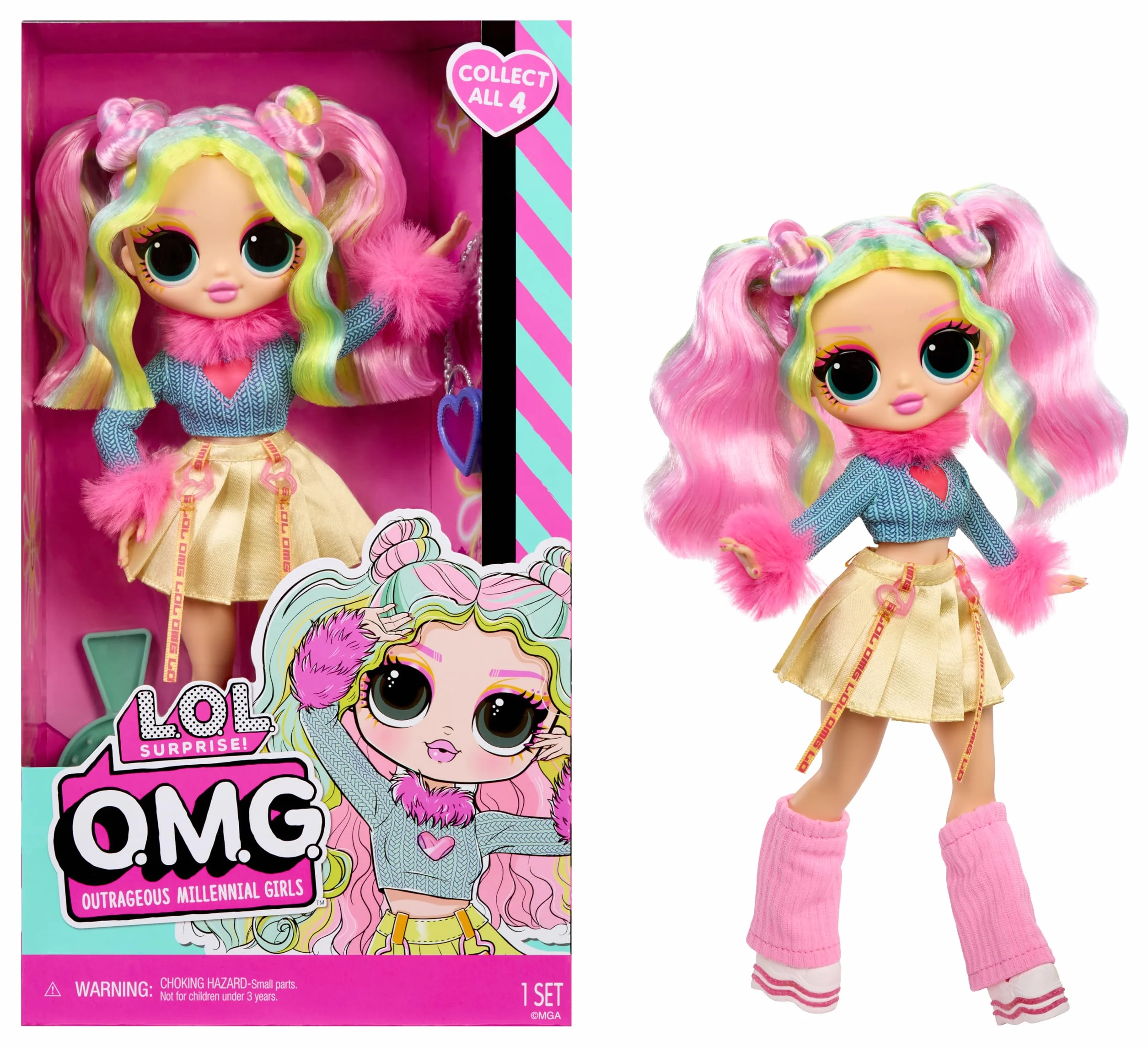 L.O.L. Surprise! OMG Doll - Bubblegum D.J. - Include 1 Bambola Fashion, Abiti Favolosi, Collezionale Tutte e 4