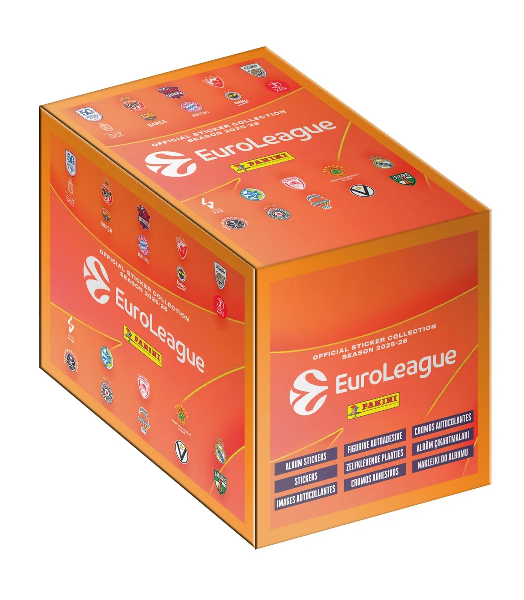 Panini EUROLEAGUE Basket 2025-26 - Confezione da 36 tasche