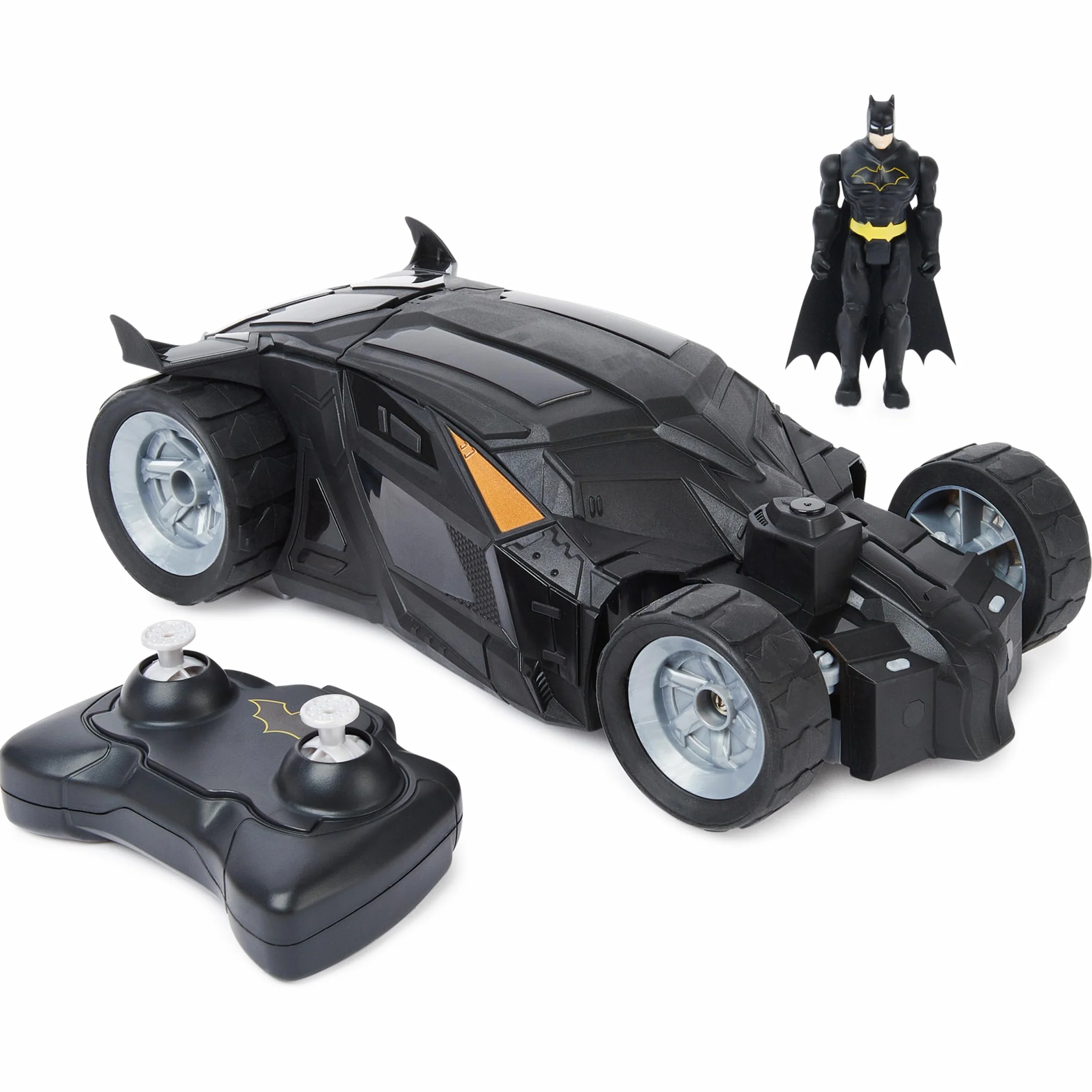 DC Comics, Batmobile, auto telecomandata Batmobile, facile da guidare, compatibile con personaggi di Batman, giocattoli per bambini per ragazzi e ragazze dai 4 anni in su