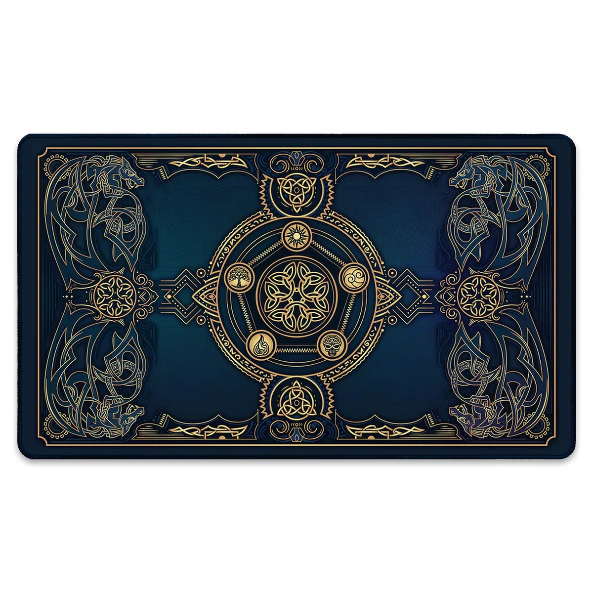 Royal Dragon Blast (Bordi cuciti) - Tappetino da Gioco MTG - Compatibile con Tappetino da Gioco Magic The Gathering - Gioca a MTG, YuGiOh, TCG - Disegni Originali
