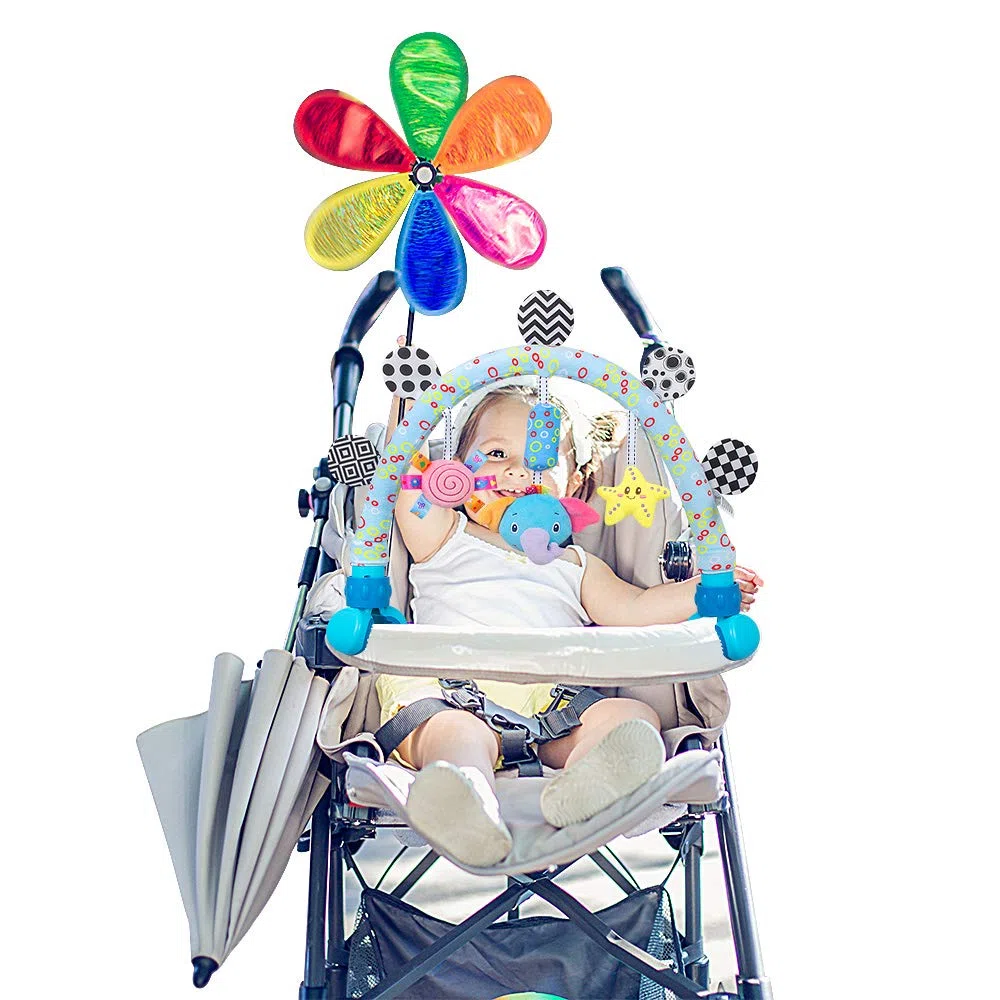 Caterbee Giocattoli per culla per neonati, Giocattoli per lettino e passeggino per neonati e bambini, Giocattoli per seggiolino auto ad arco per viaggi e Giocattoli per passeggino e carrozzina per