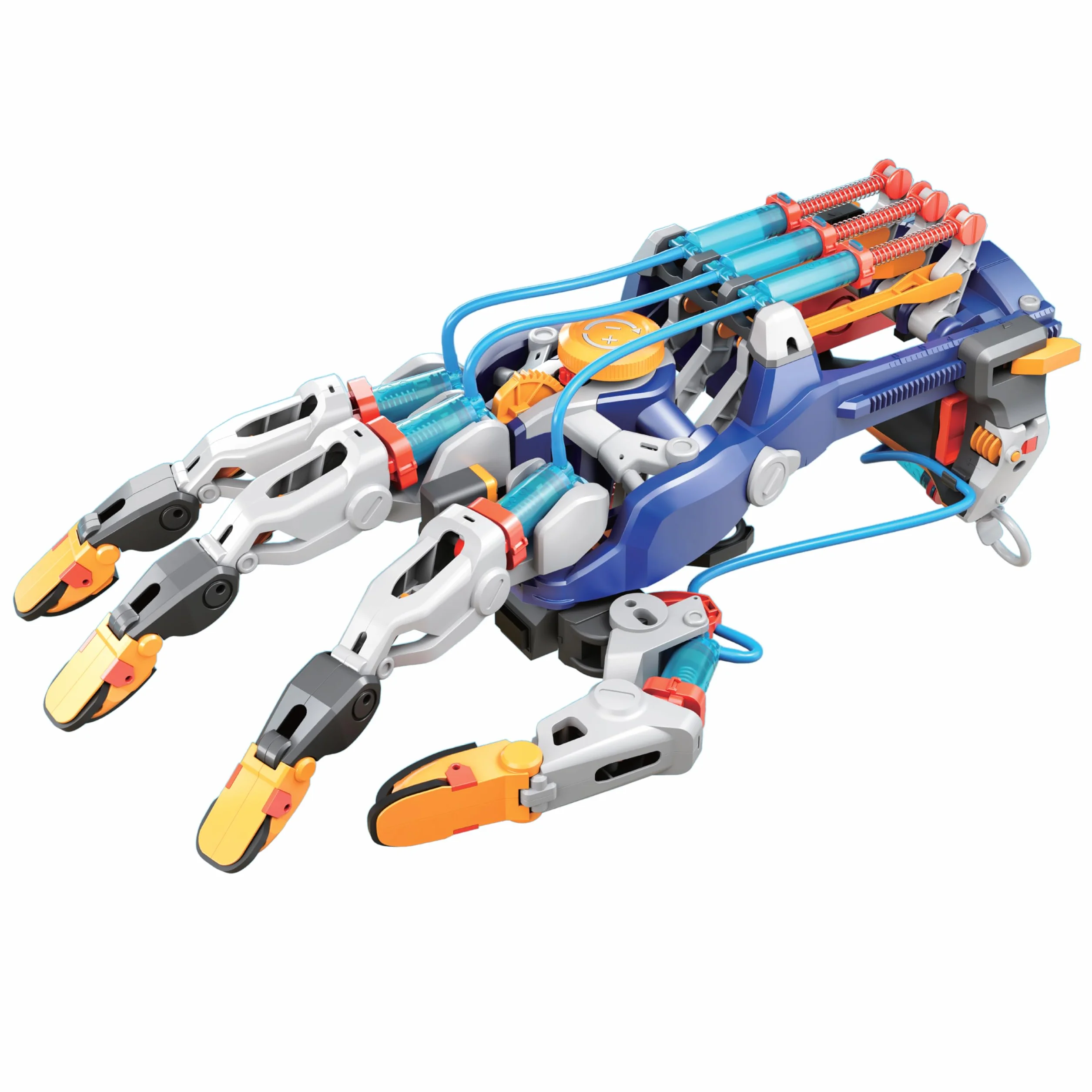 Mega Cyborg Hand kit idraulica da montare, età 7+, regolabile per destro o sinistro, adattabile alla mano, cilindri e pistoni idraulici a acqua, solleva fino a 600g, comprende 5 esperimenti STEM