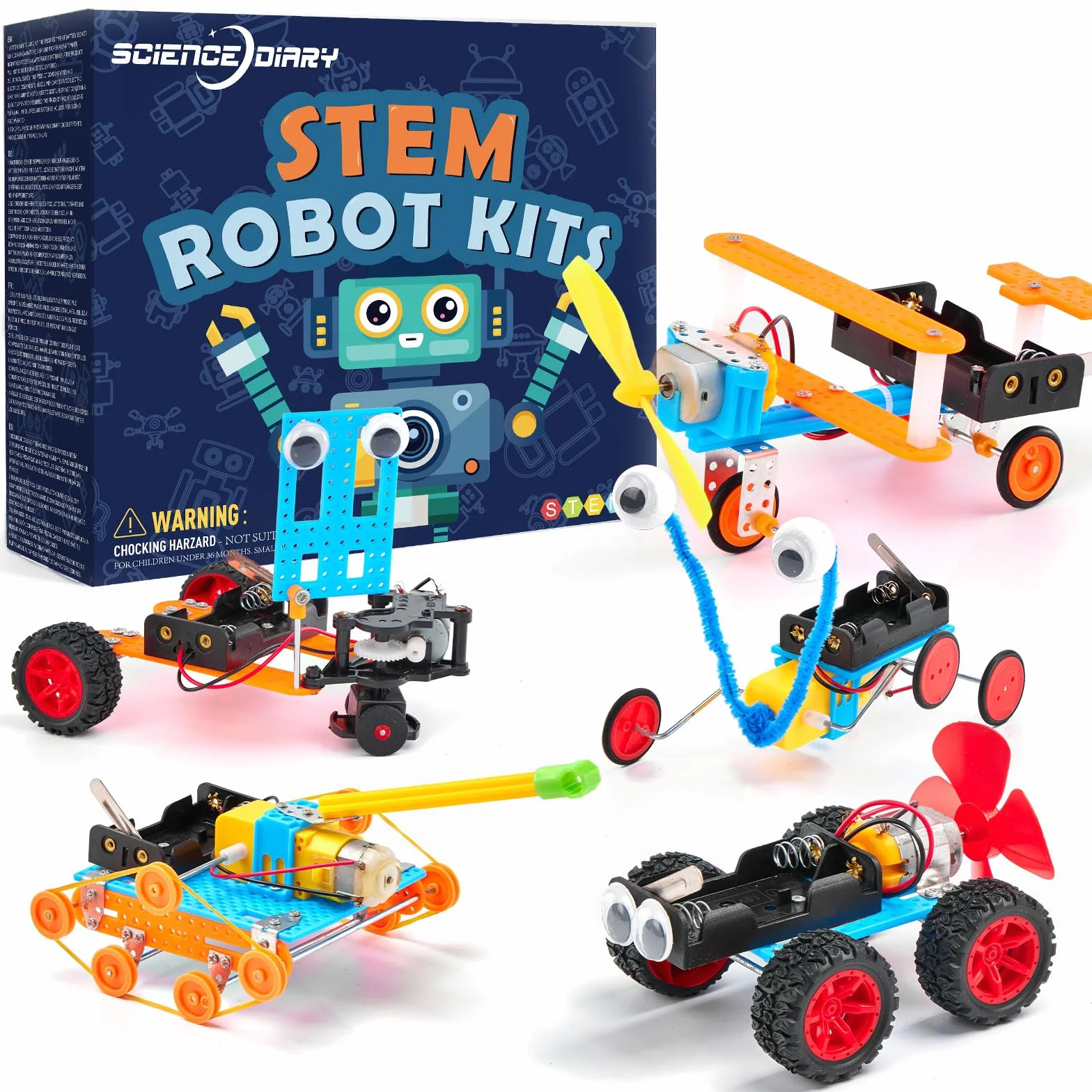 Kit di Costruzione Robot STEM per Bambini - Set di Artigianato per Esperimenti di Ingegneria con Motore e Utensili, Attività di Giocattoli Educativi per la Ricerca, Regali di Natale e