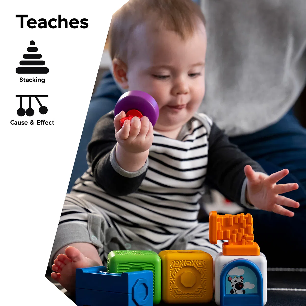 Baby Einstein Blocchi magnetici multiattività per costruzioni Bridge & Learn, 6 mesi in su, 15 pezzi