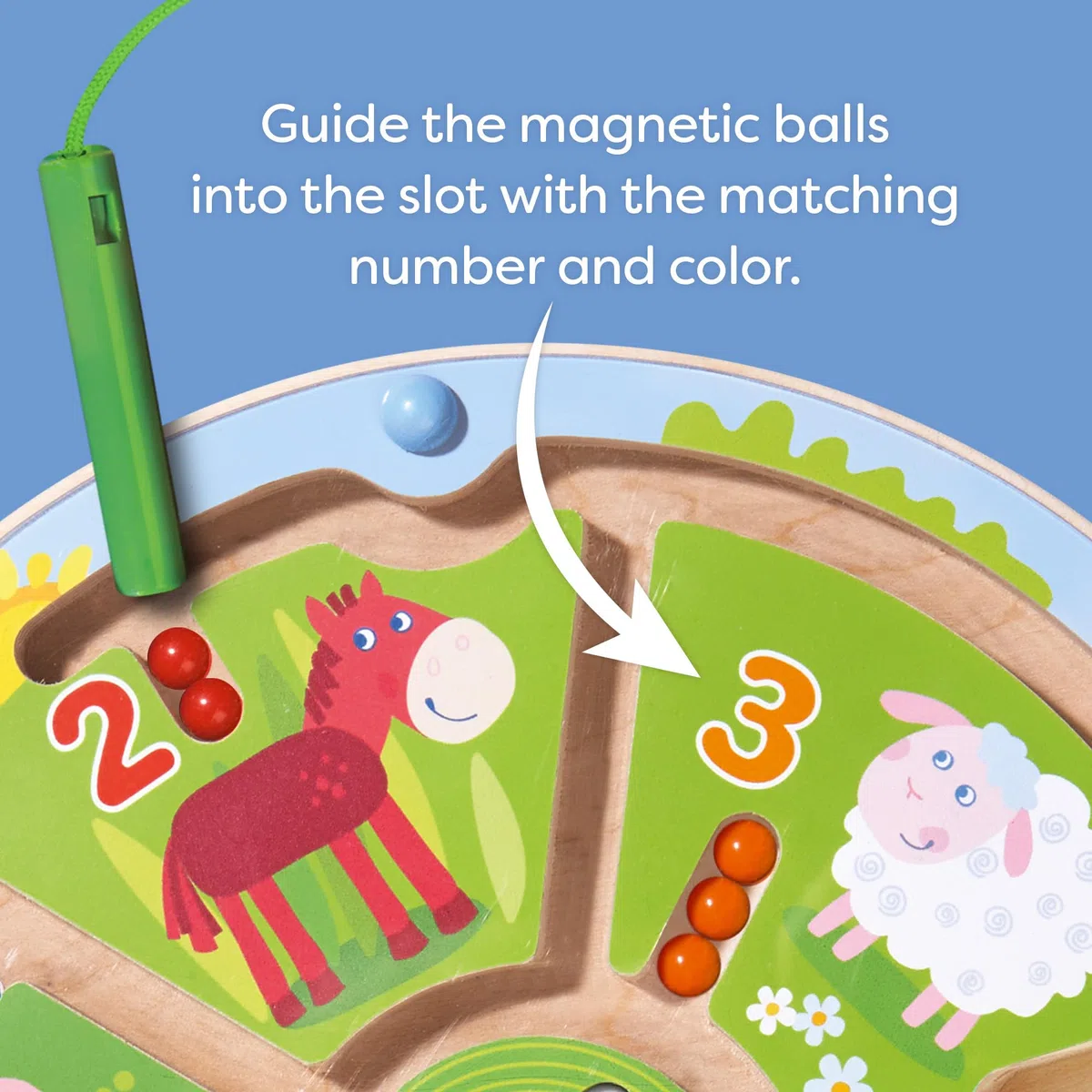 HABA 301473 – Gioco Magnetico con i Numeri | Giocattolo splendidamente Illustrato per Neonati e Bambini Piccoli a Partire dai 2 Anni | Gioco educativo in Legno