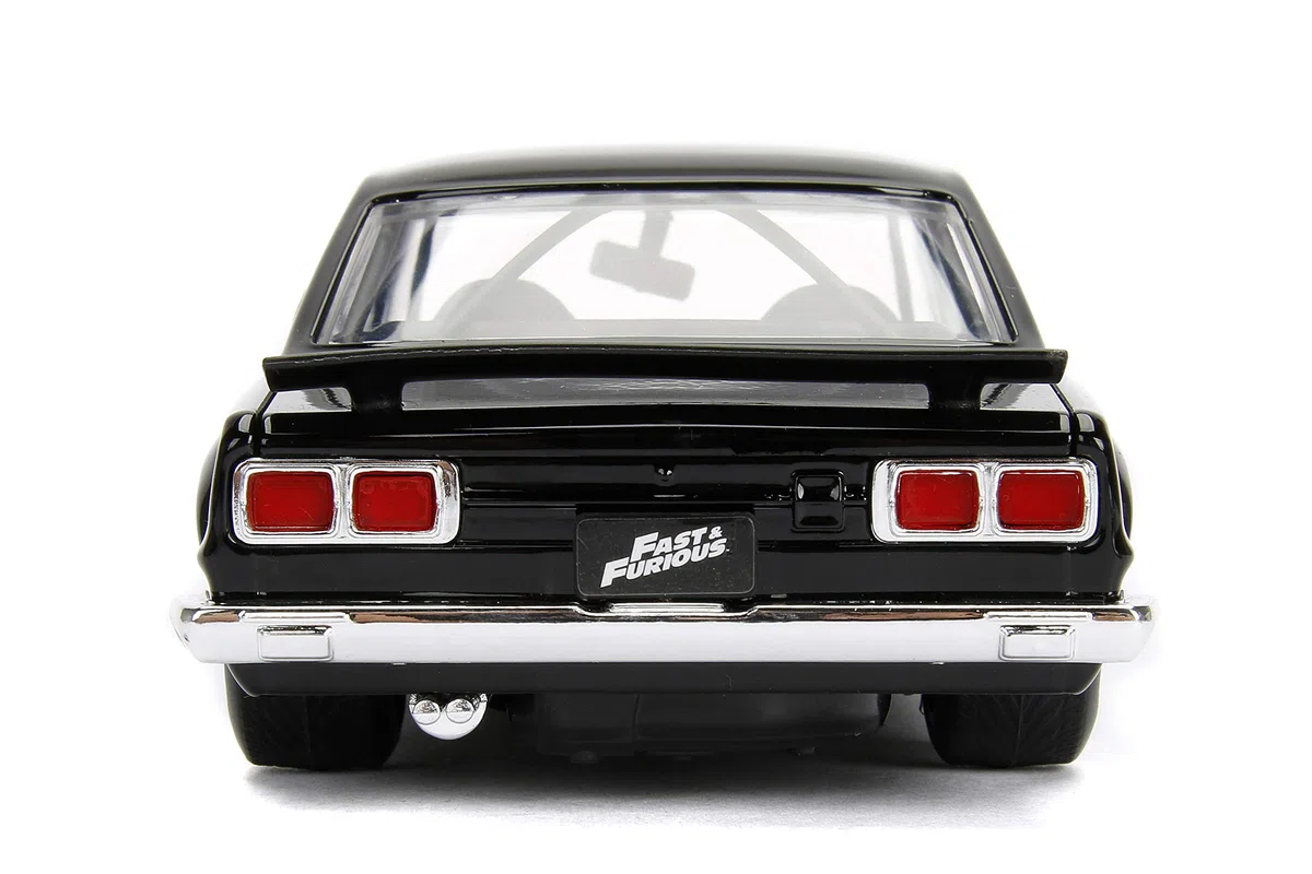 Jada - Fast and Furious Brian's Nissan Skyline GT-R 2000 1971, 253203004, +8 anni, Die-cast, in scala 1:24, parti apribili, con Spoiler, sistema a ruota libera