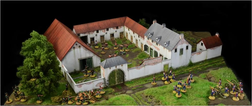Italeri 6197 Waterloo 1815 - La Haye Sainte, scala 1:72, plastic model kit, modello in plastica da montare, modellismo, battle set, diorama, Multicolore