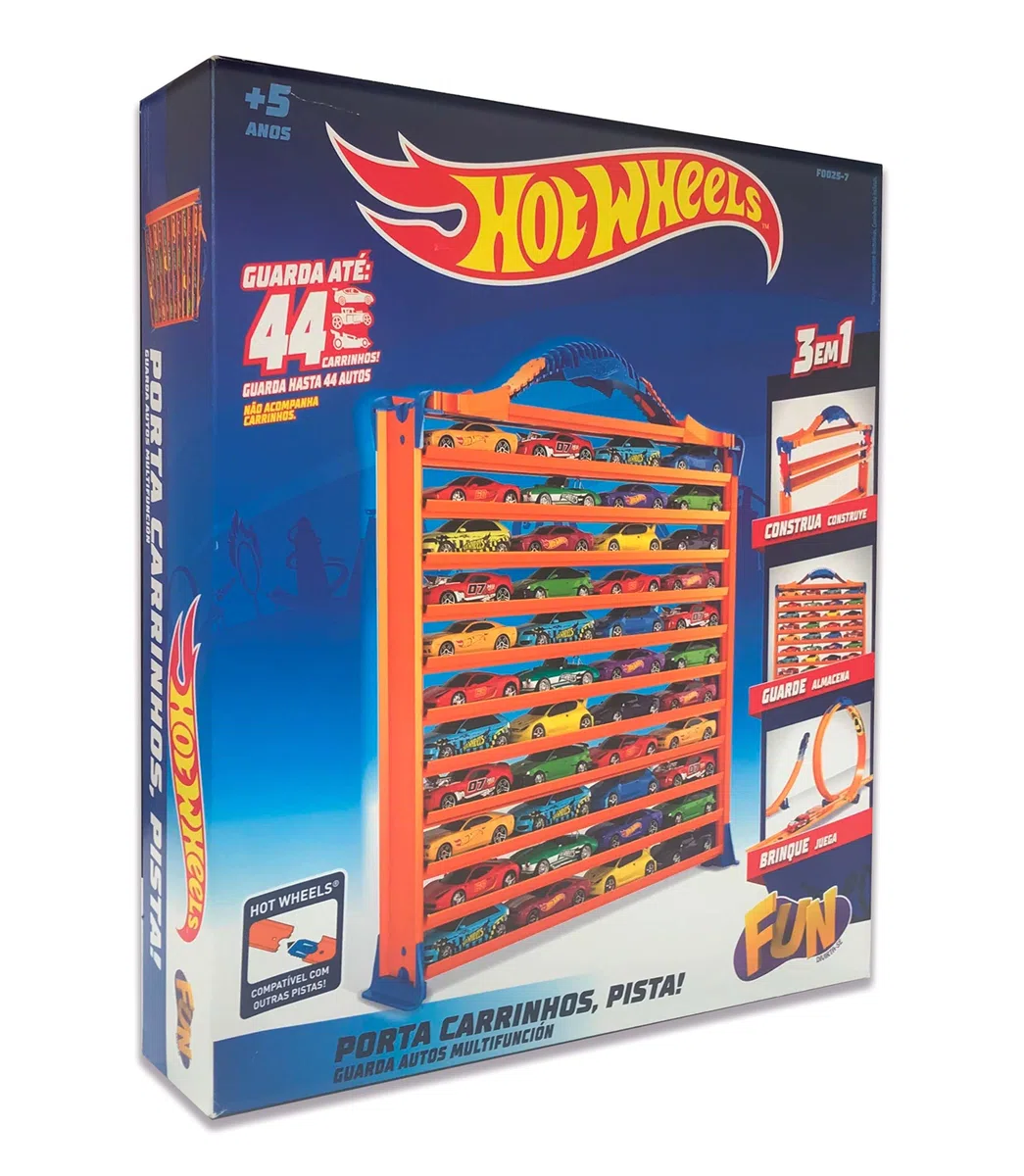 Cefa Toys - Portapacchi Hot Wheels 3 in 1 (04621).Capacità per 44 auto.
