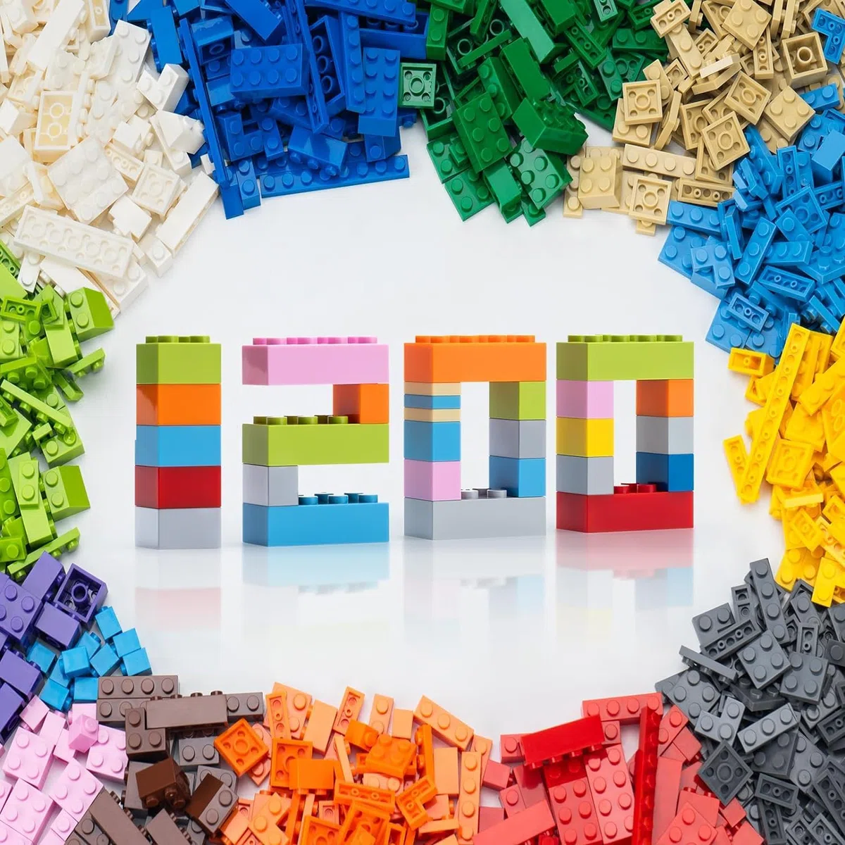 WYSWYG Basic Mattoncini 1200 Pezzi Compatibile con Tutti i Principali Marchi, Adatto per Ragazzi e Ragazze dai 6 Anni in Su