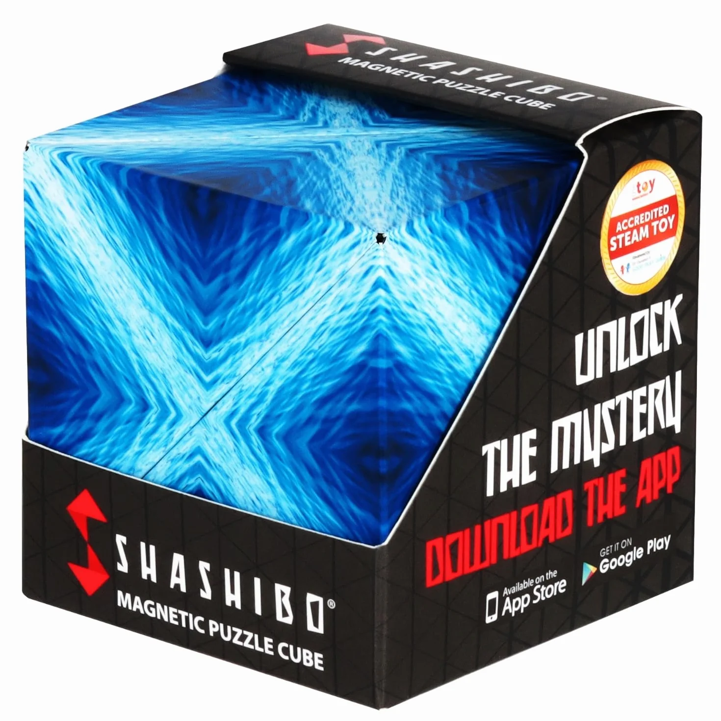 Shashibo Cubo Cambiaforma Antistress 36 Magneti Terre Rare Oltre 100 Forme Blue Planet
