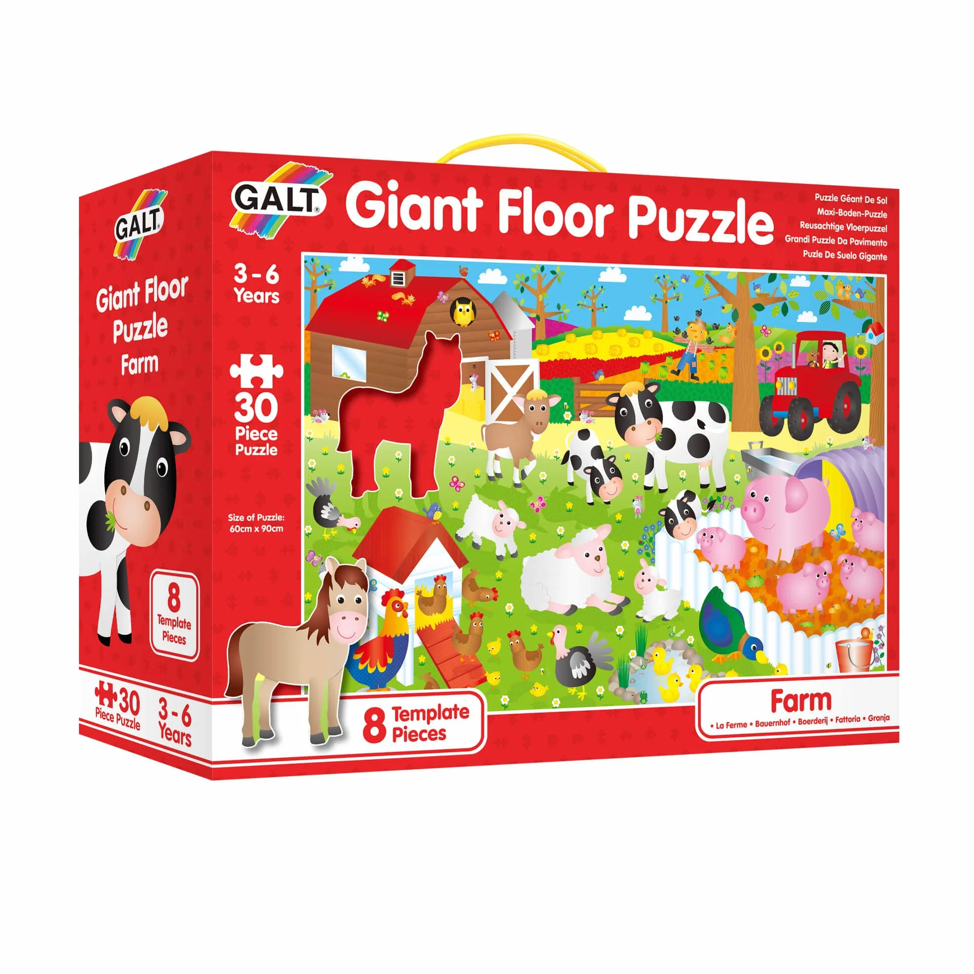 Galt Toys, Giant Floor Puzzle - Farm, Floor Puzzles for Kids, Ages 3 Years Plus